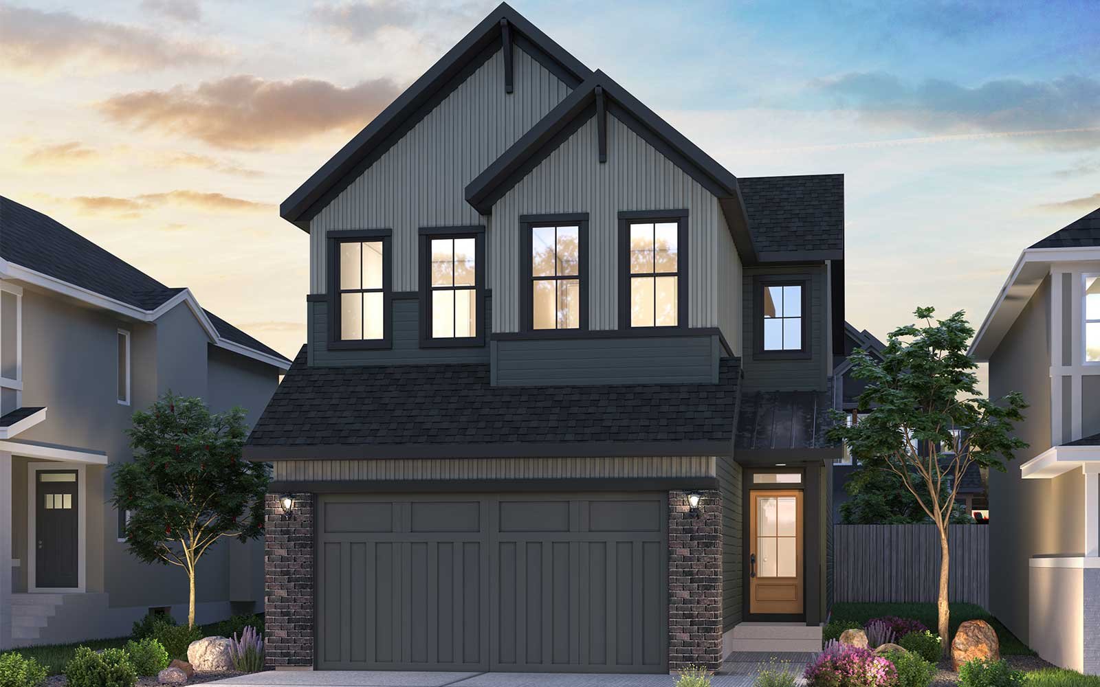 An exterior rendering of the Robson 24 model by Brookfield Residential