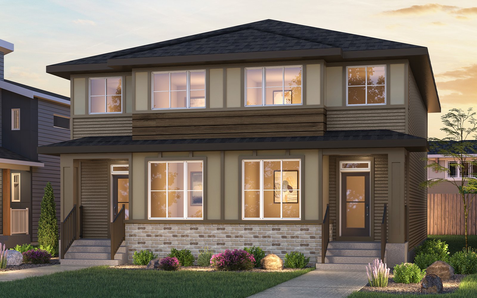 Prairie rendering of the Spruce model by Brookfield Residential