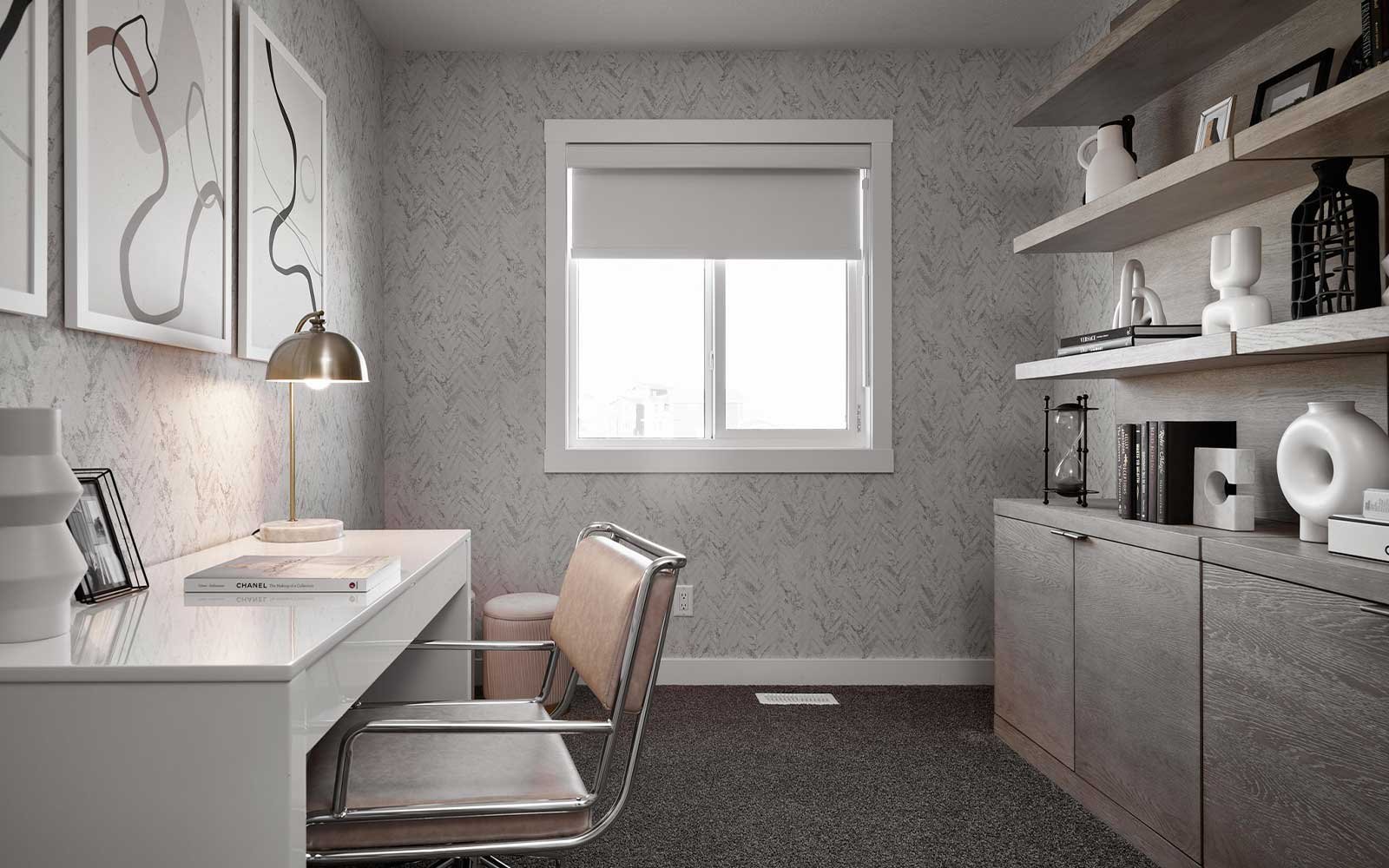 A photo of the flex room in the Alder duplex model by Brookfield Residential