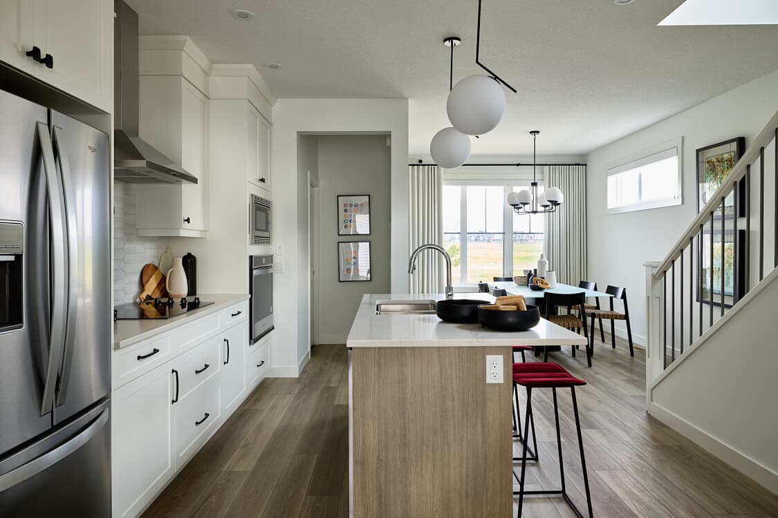 A photo of the kitchen of the Oak show home by Brookfield Residential