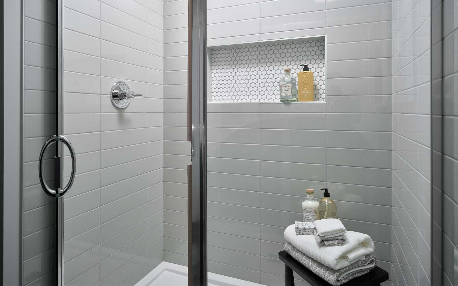 A photo of the ensuite of the Sequoia show home in Calgary by Brookfield Residential