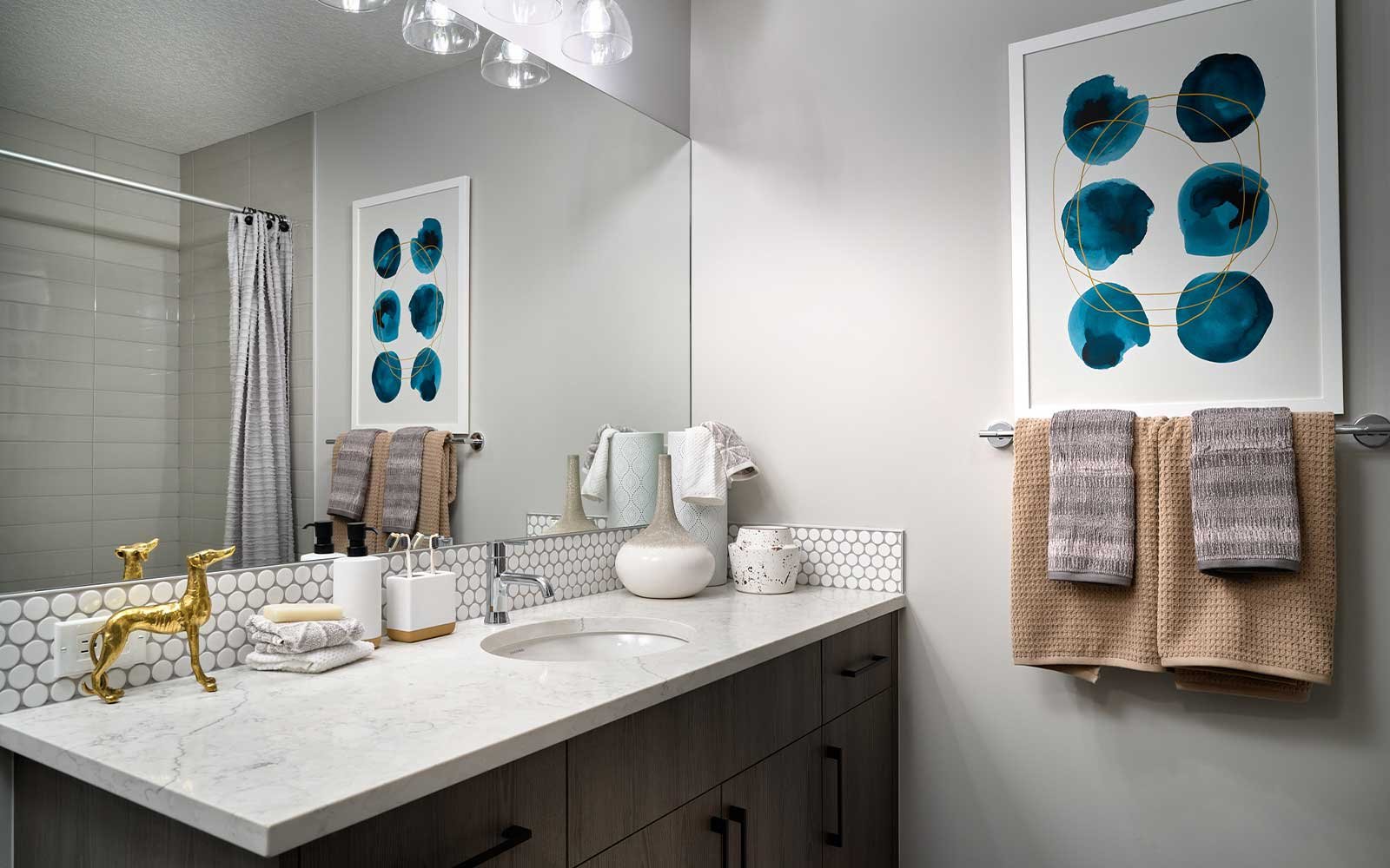 A photo of the ensuite of the Sequoia show home in Calgary by Brookfield Residential