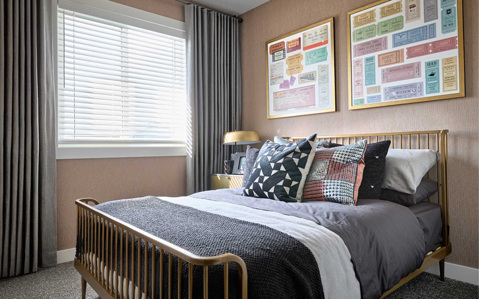A photo of the bedroom in the Wicklow show home by Brookfield Residential