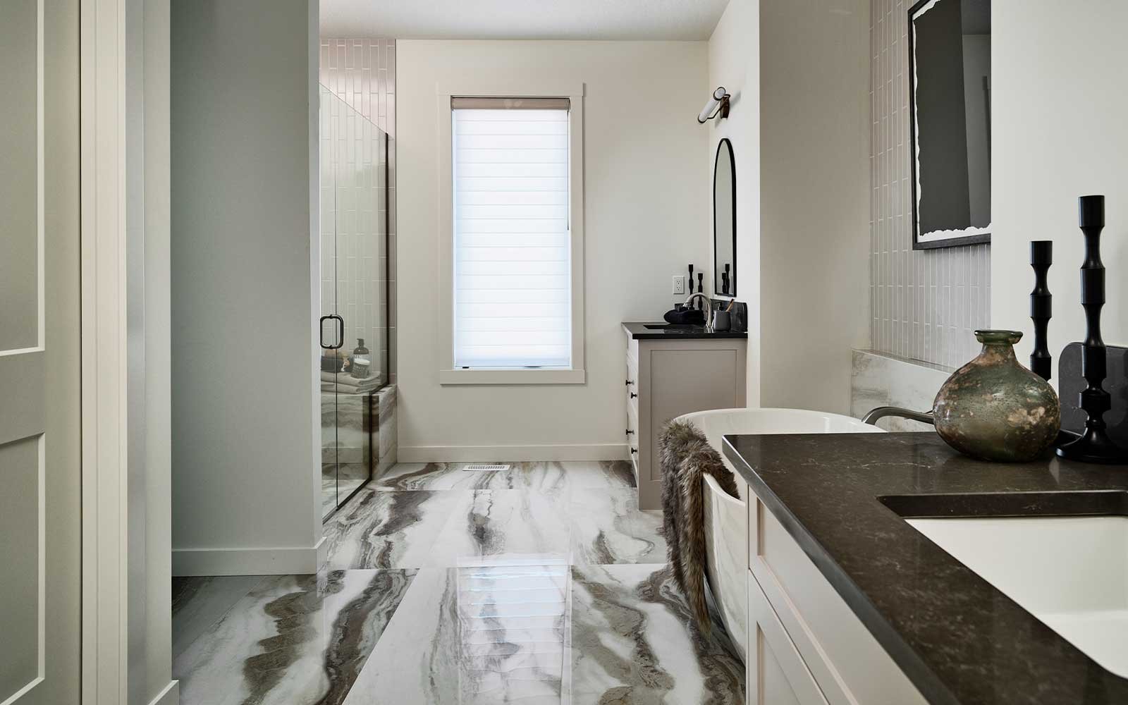 A photo of the ensuite of the Lucca estate show home in Calgary by Brookfield Residential