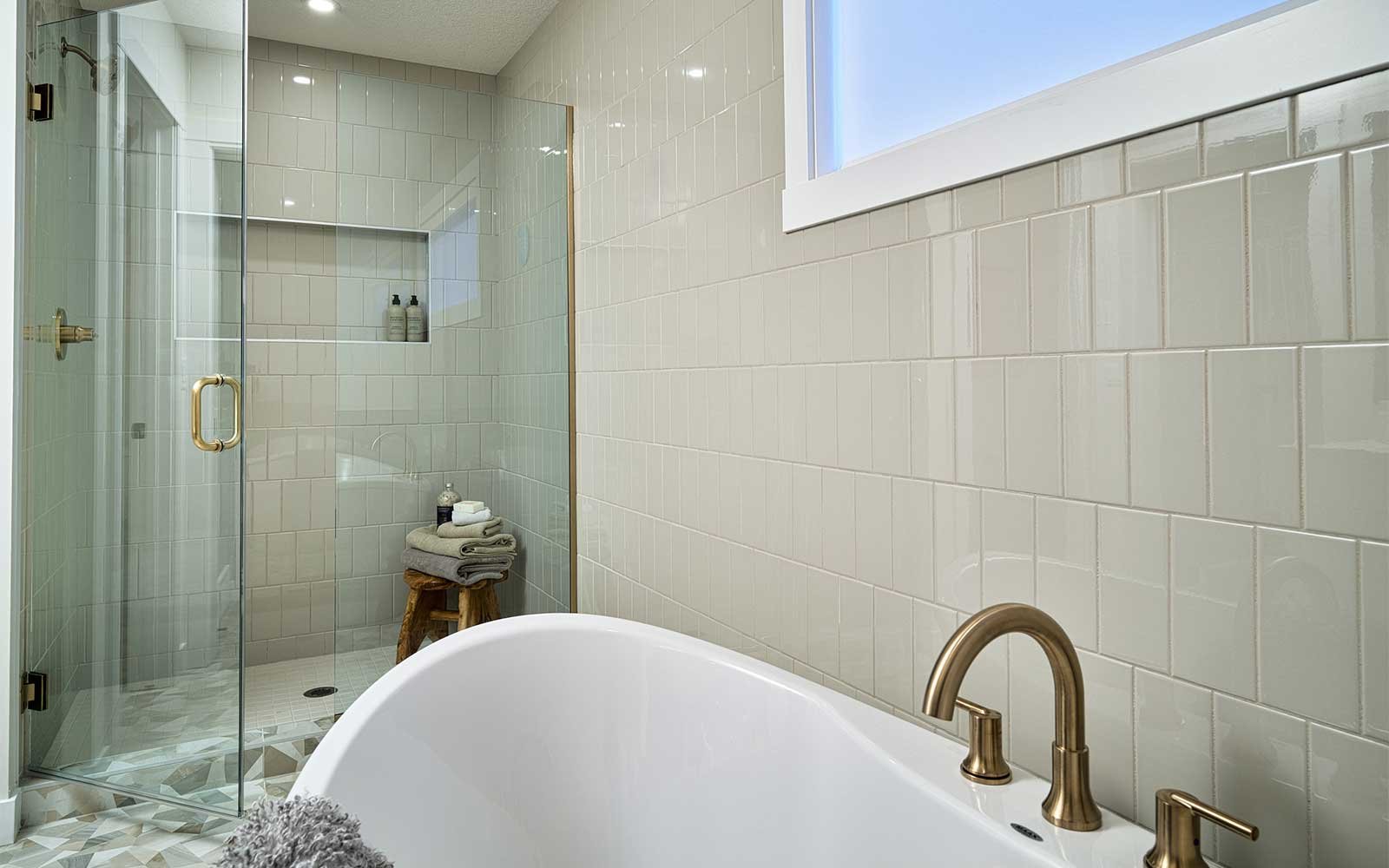 A photo the ensuite of the Purcell 2 - 26 model in Chinook Gate by Brookfield Residential