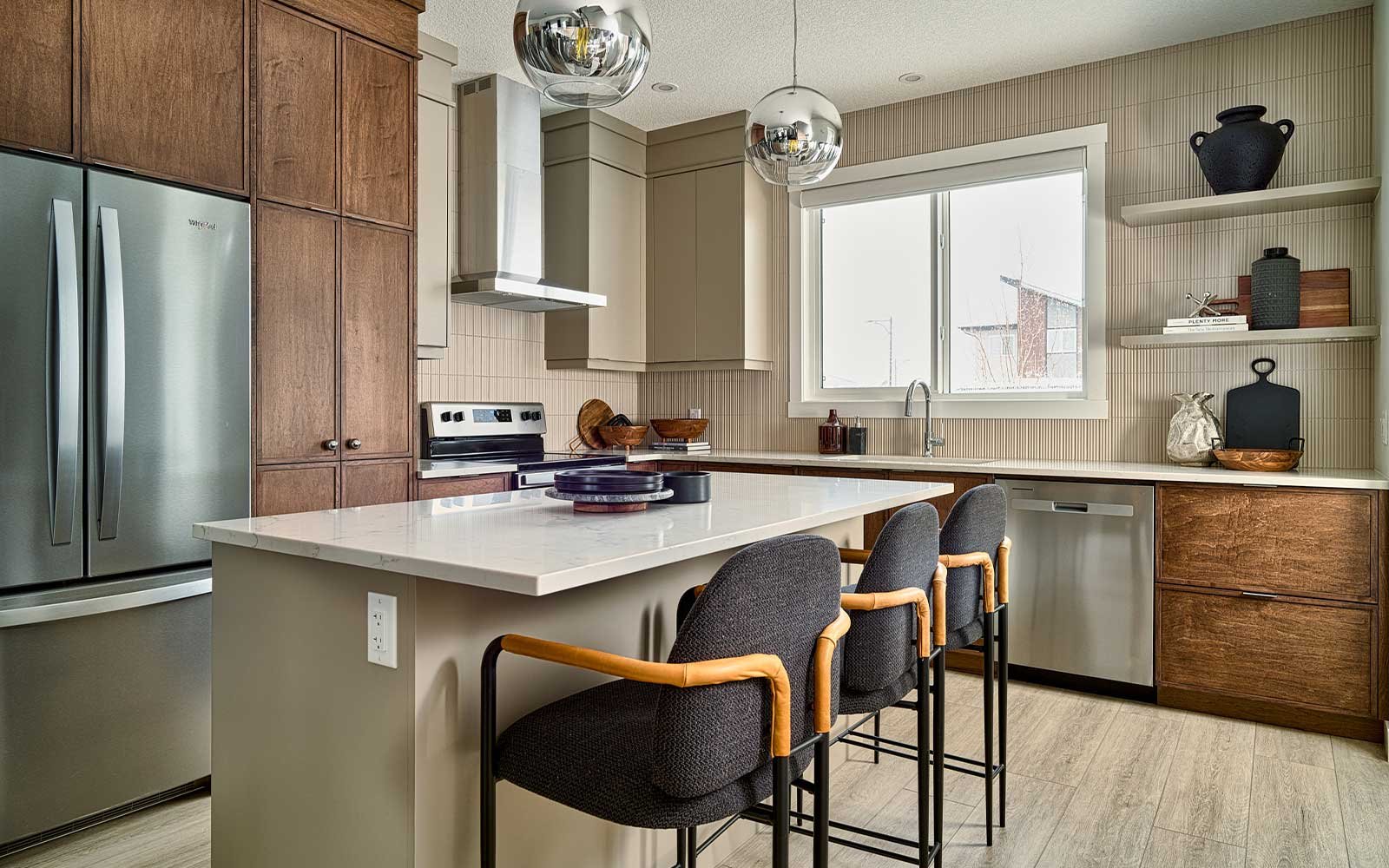 A photo of the kitchen of the Belvedere model by Brookfield Residential.