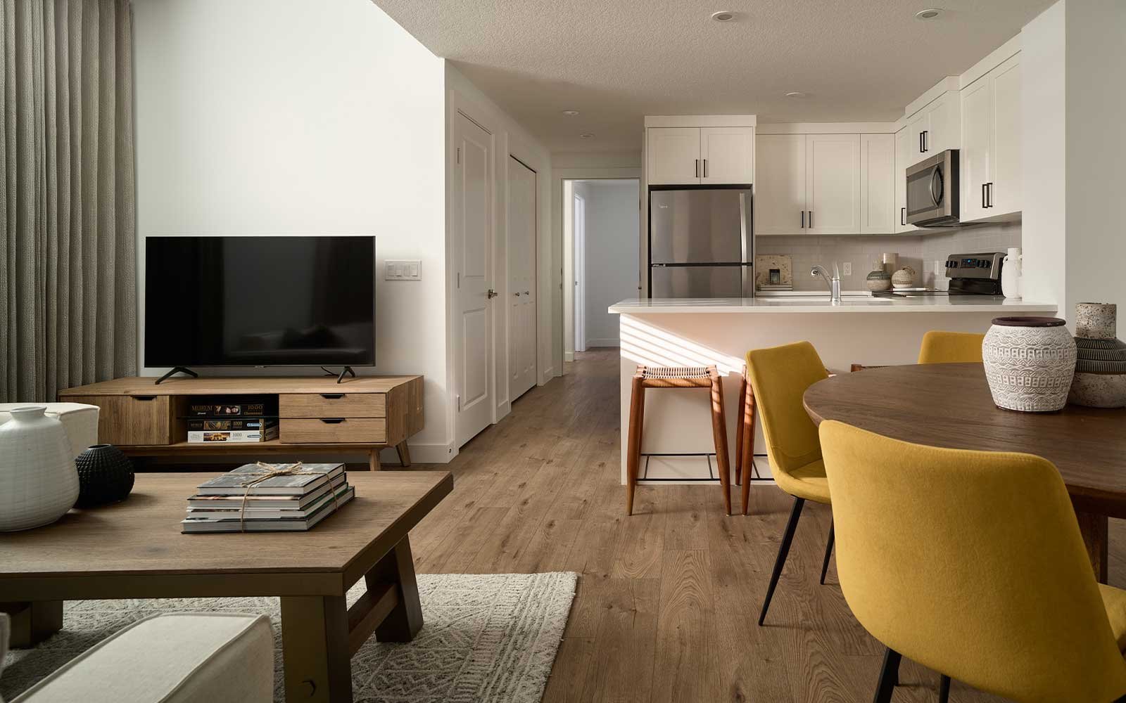 A photo of the basement suite of the Oxford show home by Brookfield Residential