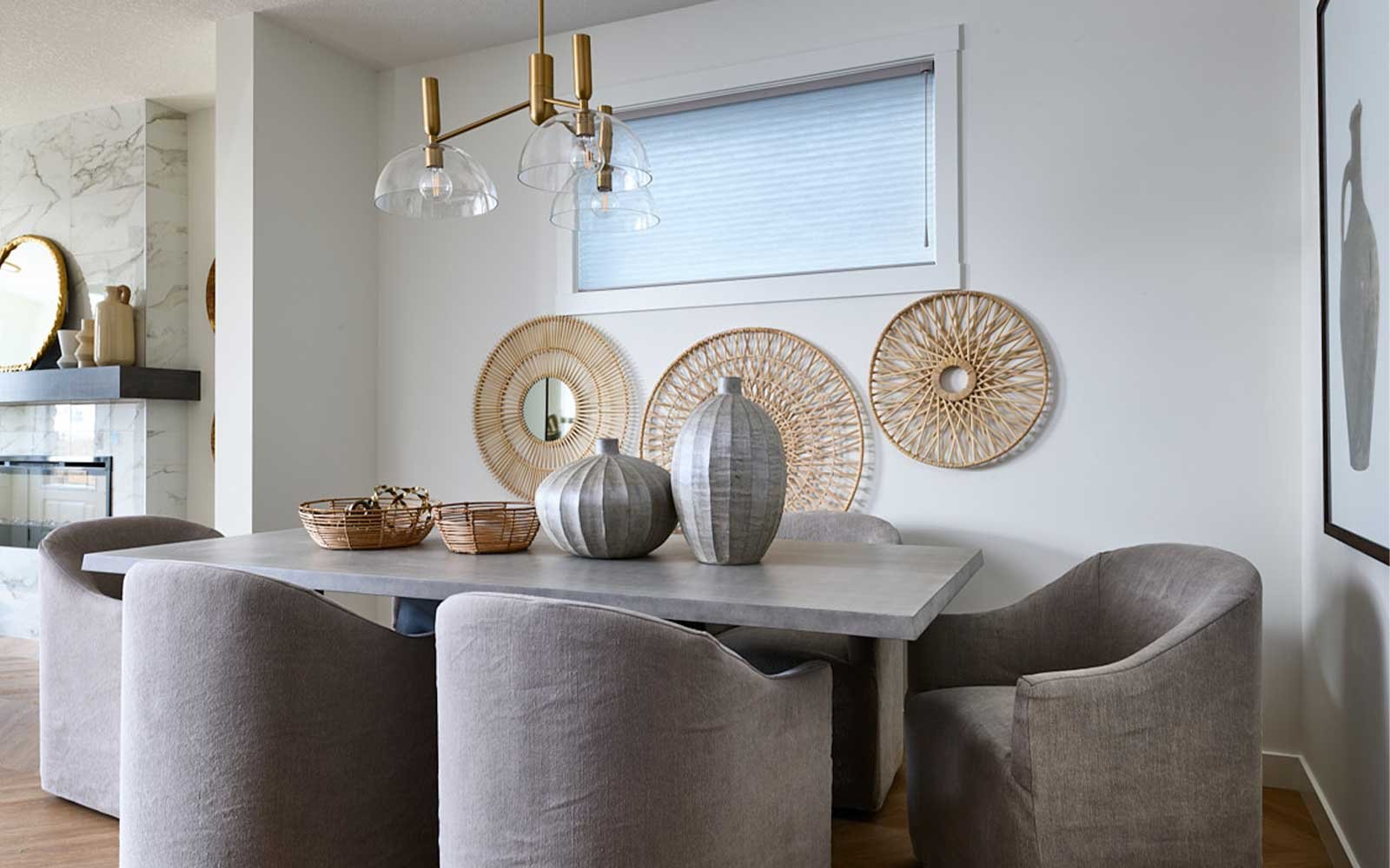 A photo of the dining room of the Oxford show home by Brookfield Residential