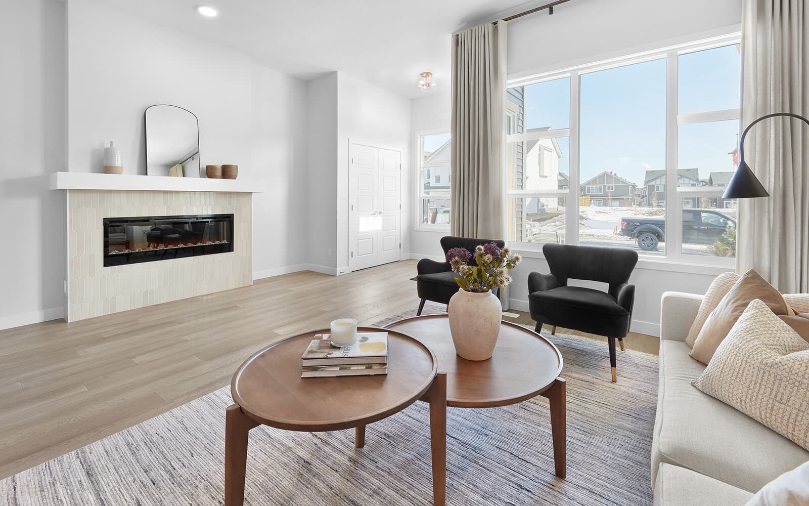 A living room in the Belvedere in Edgemont, Edmonton, Alberta.