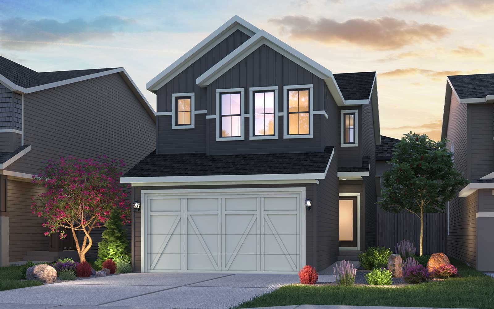 Exterior rendering of the Cypress Farmhouse style