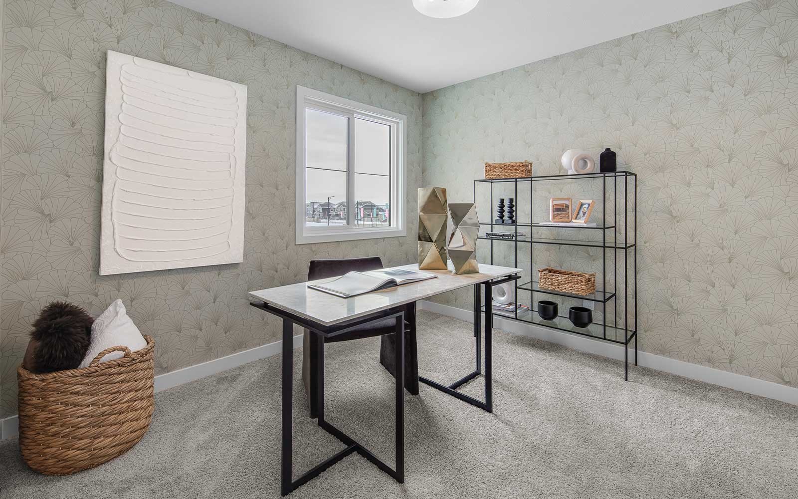 A photo of the flex room of the Harper show home in Edmonton by Brookfield Residential
