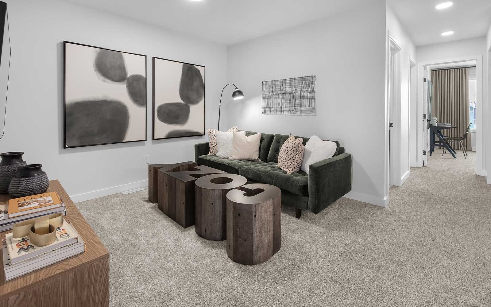 A photo of the bonus room of the MacKay show home in Edmonton by Brookfield Residential