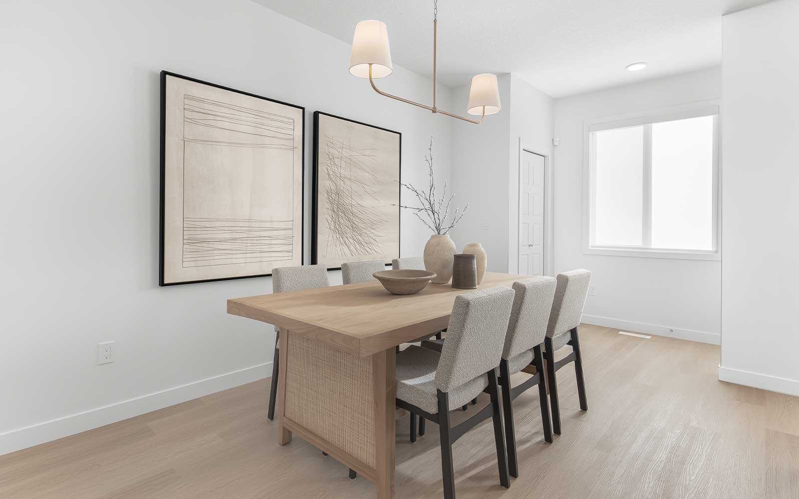 A photo of the dining area of the Bristol model by Brookfield Residential