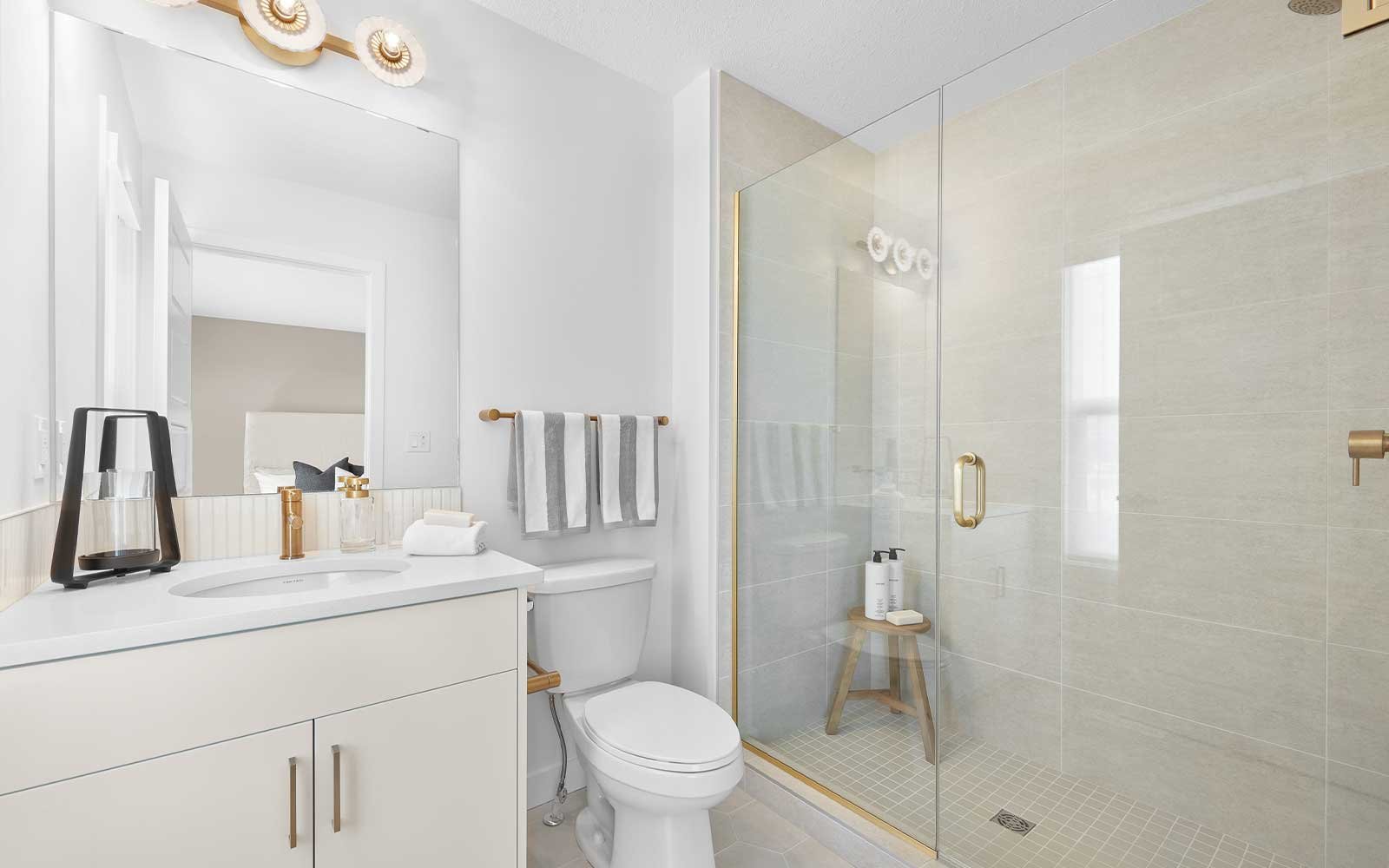 A photo of the ensuite of the Bristol model by Brookfield Residential