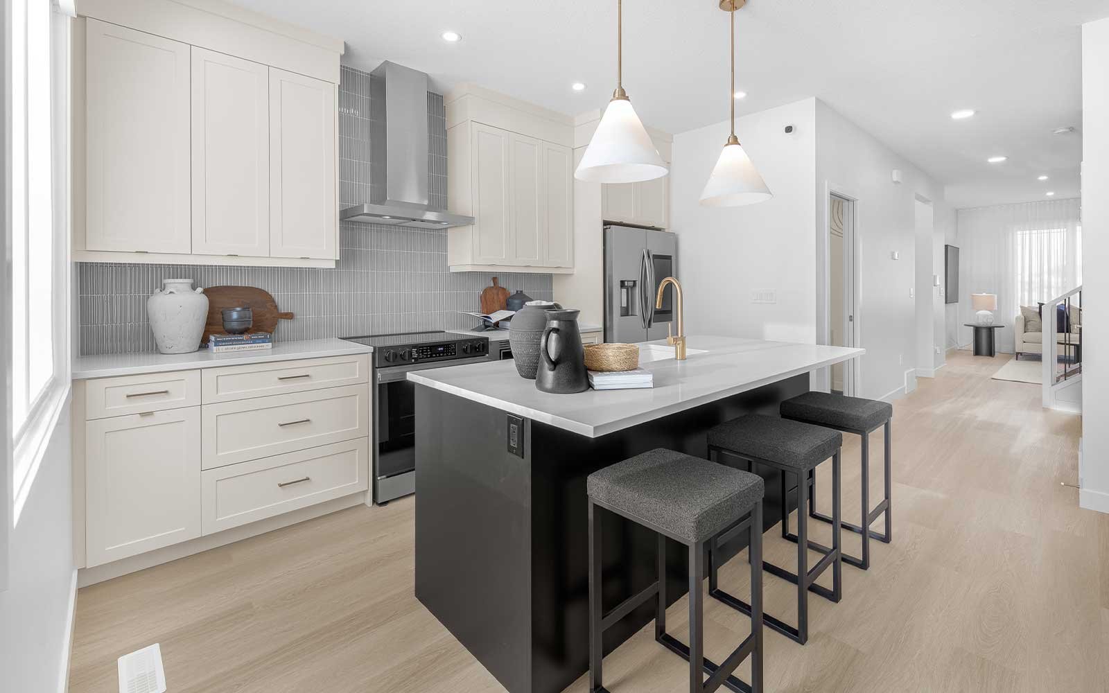 A photo of the kitchen of the Bristol model by Brookfield Residential