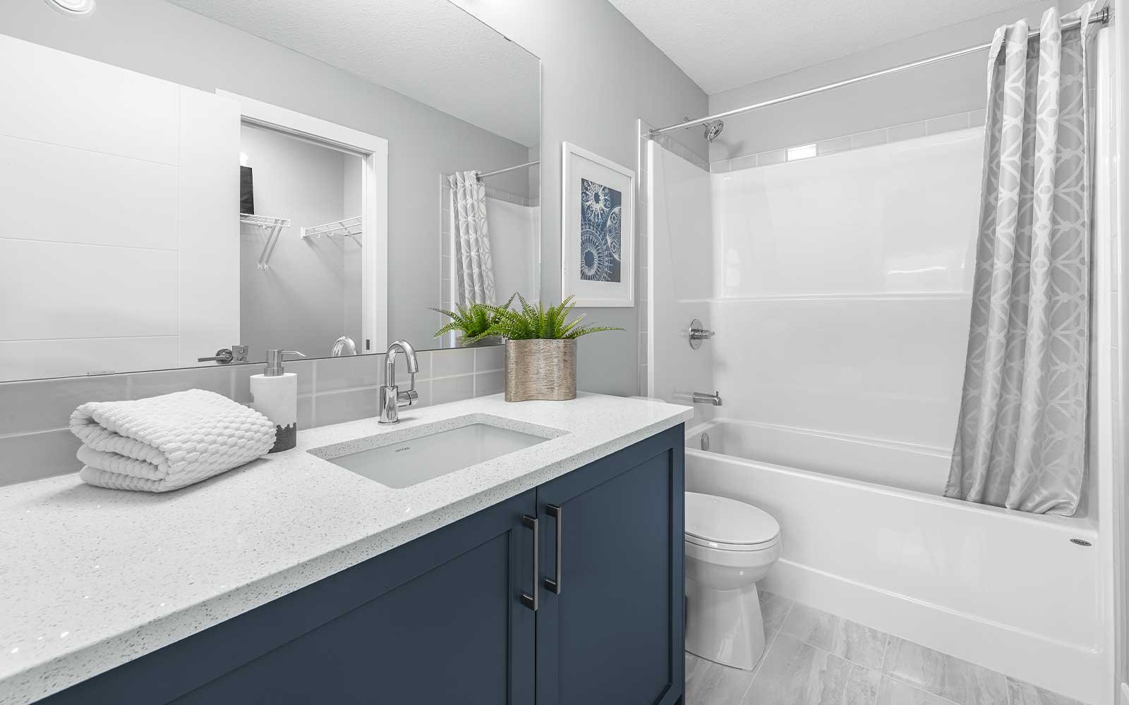 A photo of the ensuite in the Davis show home at The Everly in Edmonton