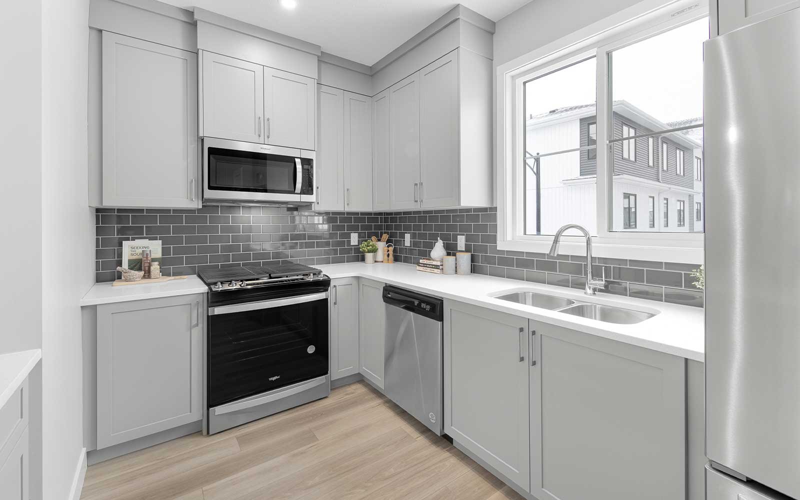 A photo of the ensuite in the Gillespie 2 show home at The Everly in Edmonton by Brookfield Residential