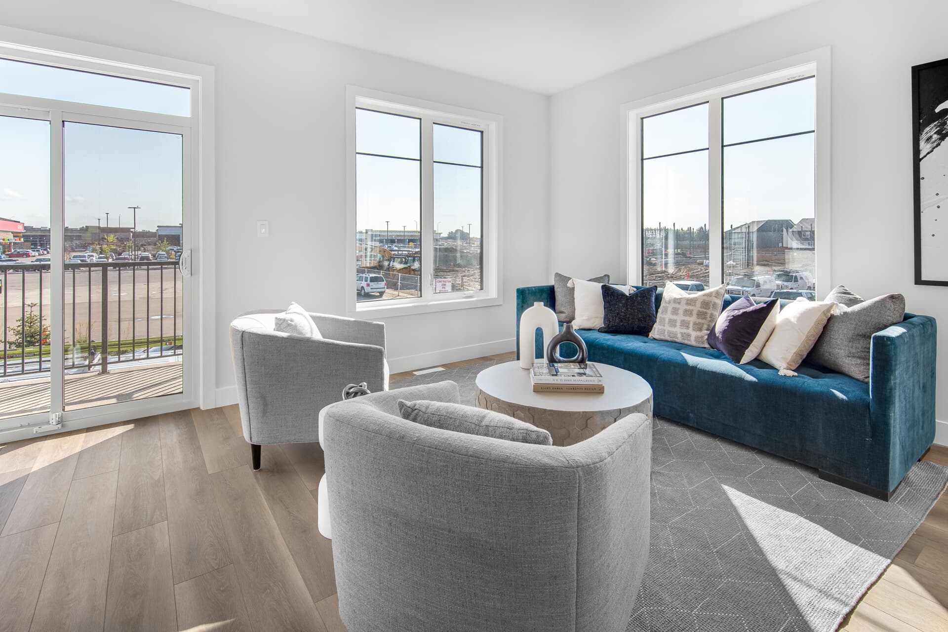 A living room in The Everly 