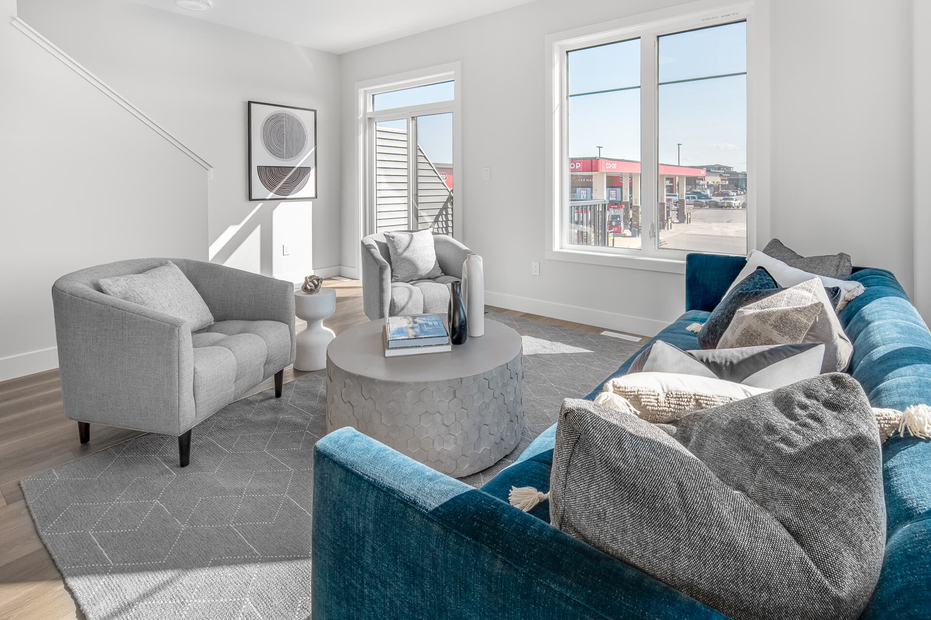 A livingroom in The Everly