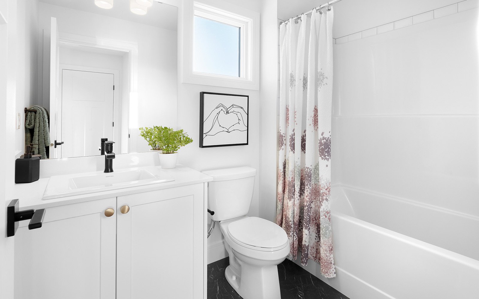 An Asher bathroom in the Orchards in Edmonton, Alberta by Brookfield Residential