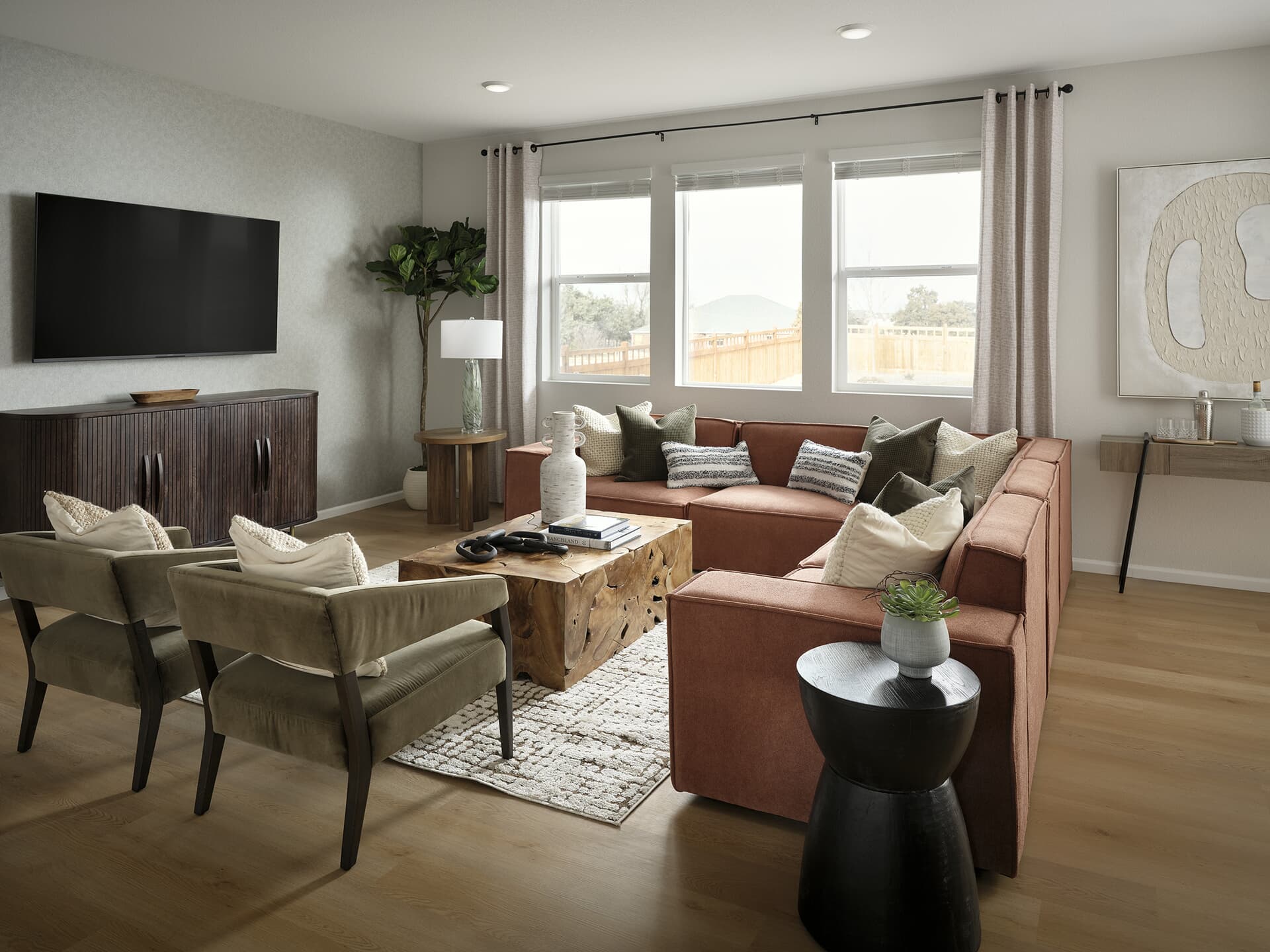 Artisan Two Family Room at Brighton Crossings in Brighton, CO