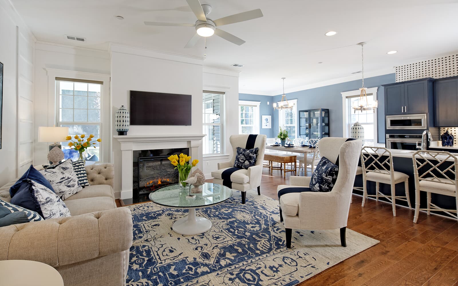 The family room in the Monet by Brookfield Residential