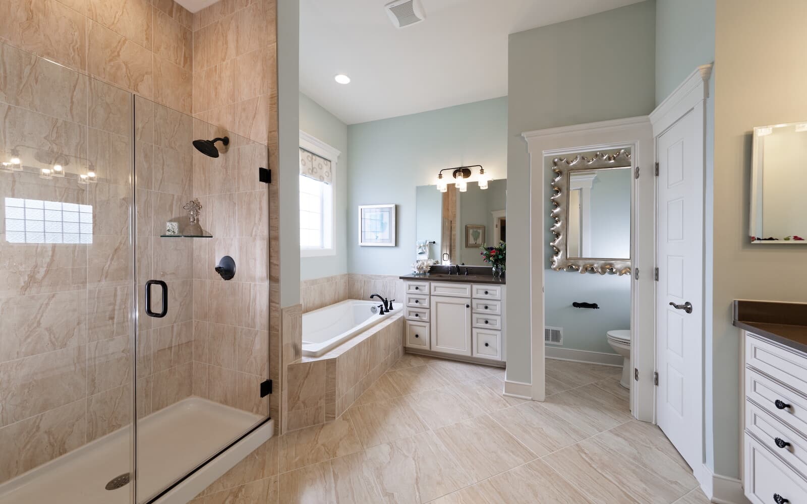 Pearson owner s bathroom at Heritage Shores an active adult community in Bridgeville DE 