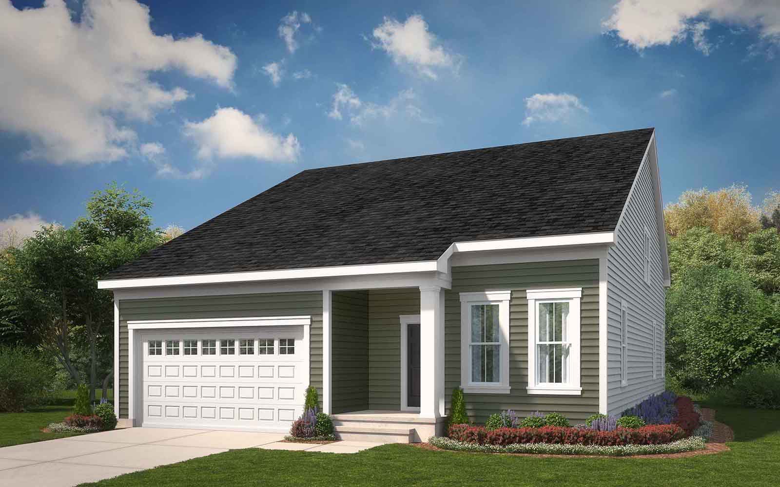 Elevation 1 of the Picasso a home design offered at Heritage Shores in Bridgeville DE 