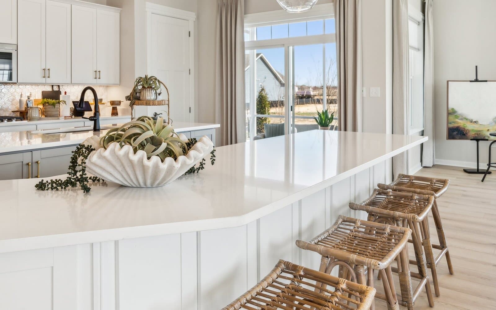 The kitchen of the Quincy II at Heritage Shores by Brookfield Residential.