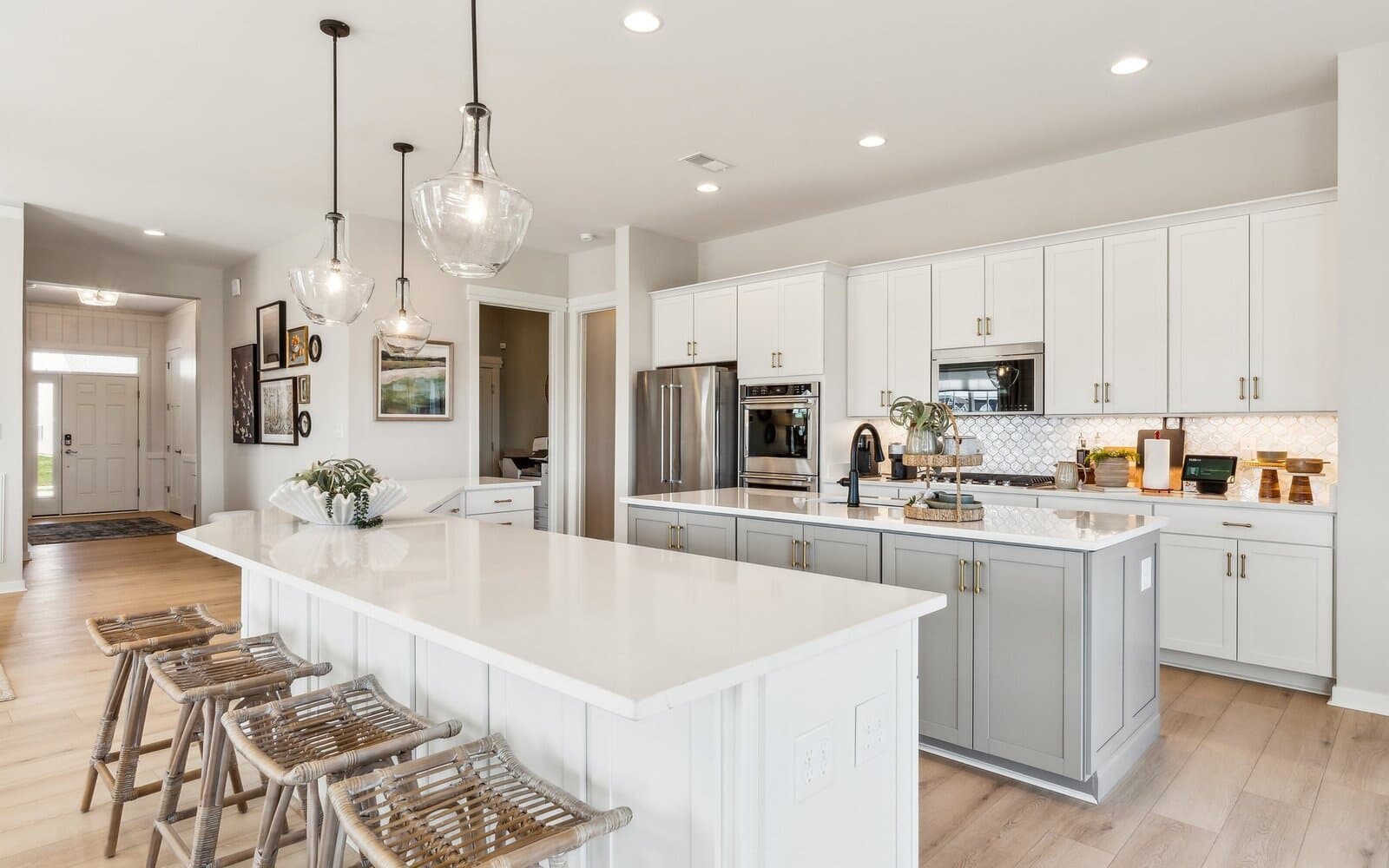 The kitchen of the Quincy II at Heritage Shores by Brookfield Residential.