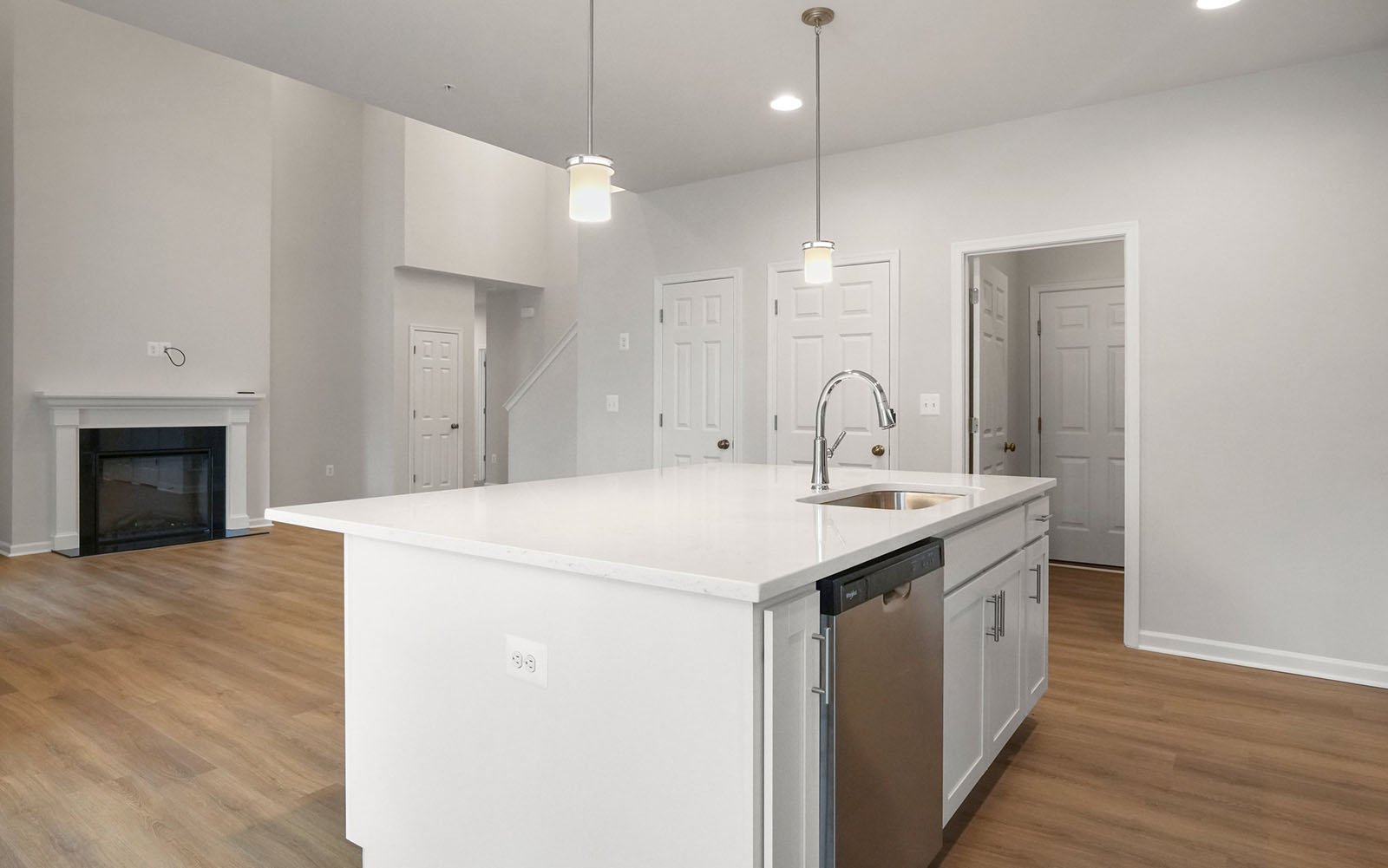 The kitchen of the Savoy II on homesite 3008 at Swan Point.