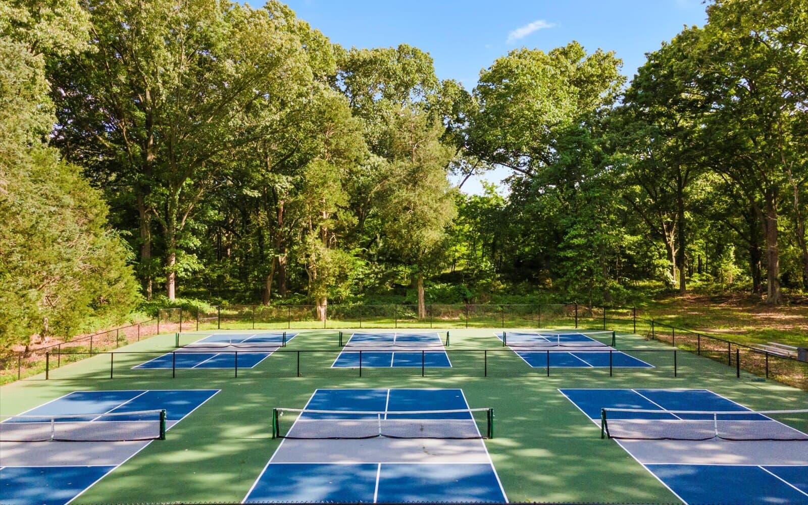 The pickleball courts at Swan Point.