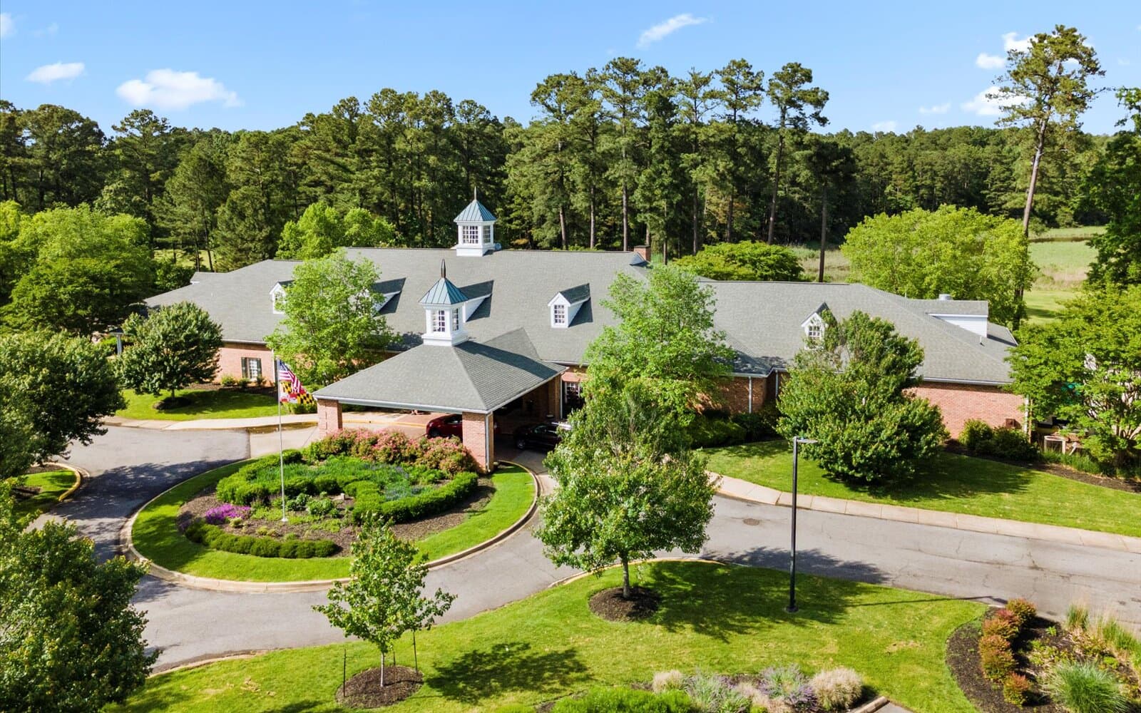 The Swan Point Yacht & Country Clubhouse at Swan Point. 