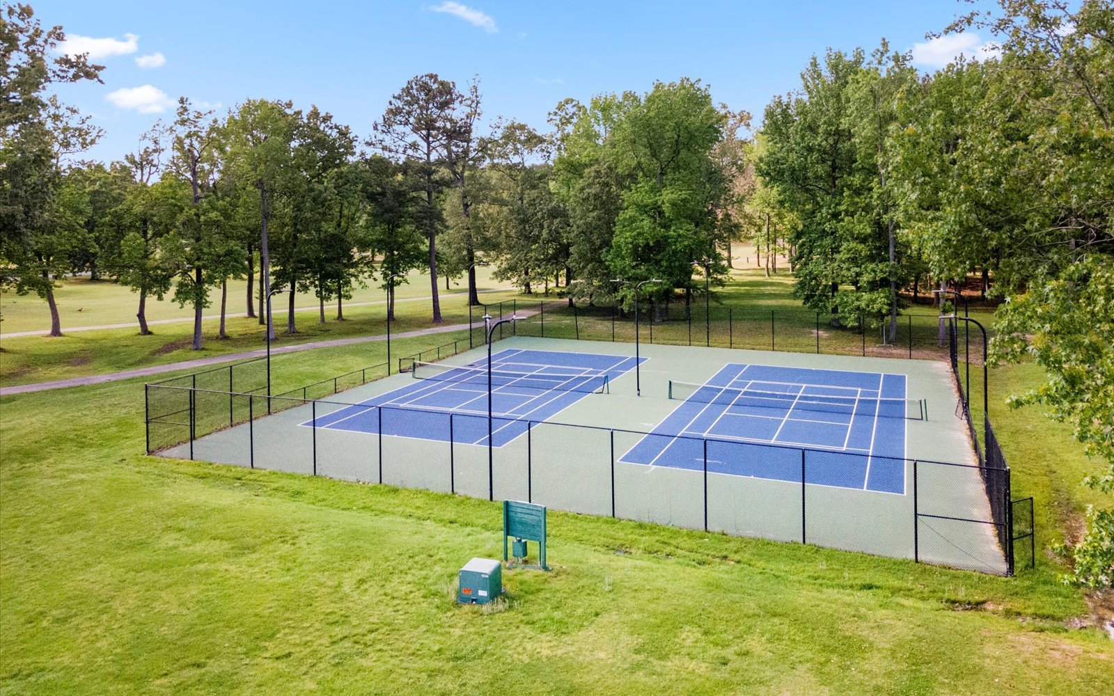 The tennis courts at Swan Point. 