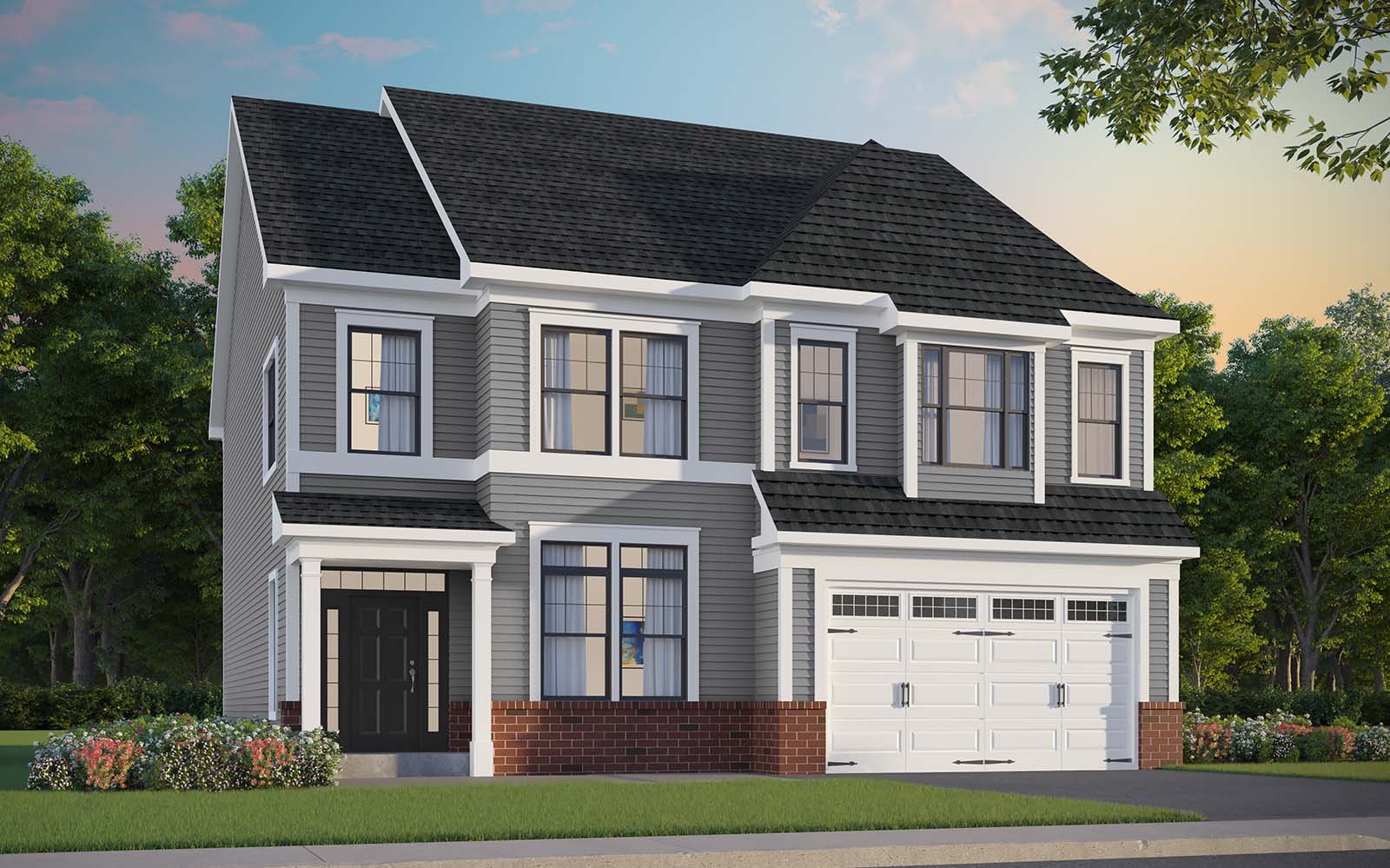 Elevation 2 of the Beckham a home design at Lakeside at Trappe by Brookfield Residential