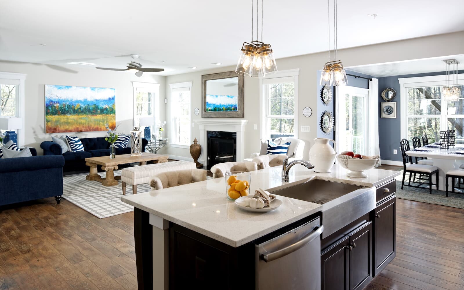 The kitchen of the Kensington II by Brookfield Residential at Potomac Shores