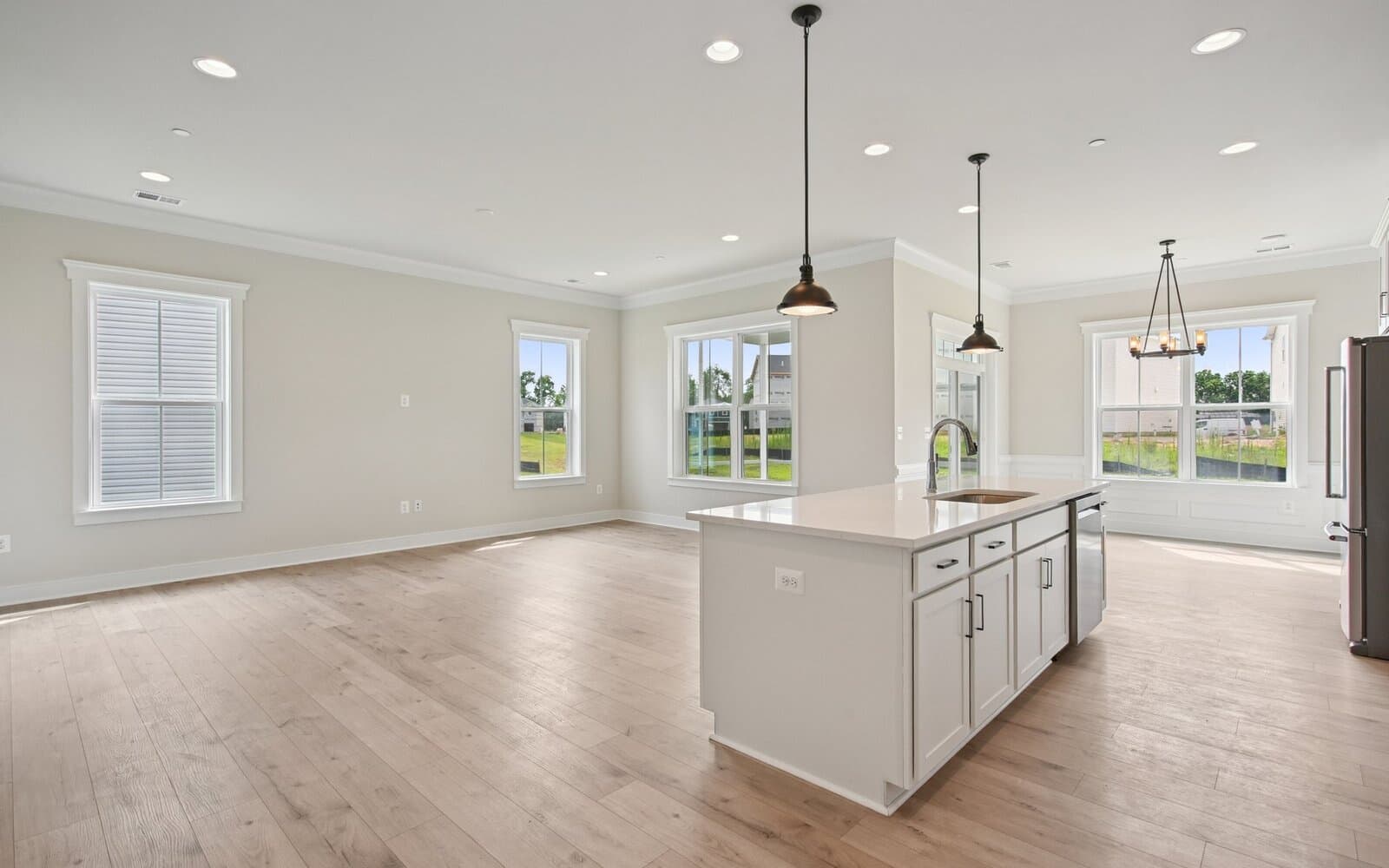 The main level of the Rembrandt on homesite 1130 at Lakeside at Trappe by Brookfield Residential.