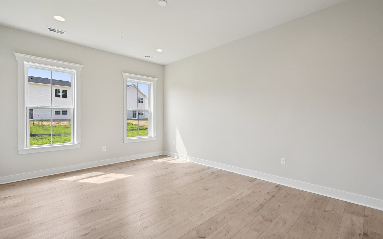 The primary bedroom of the Rembrandt on homesite 1130 at Lakeside at Trappe by Brookfield Residential.