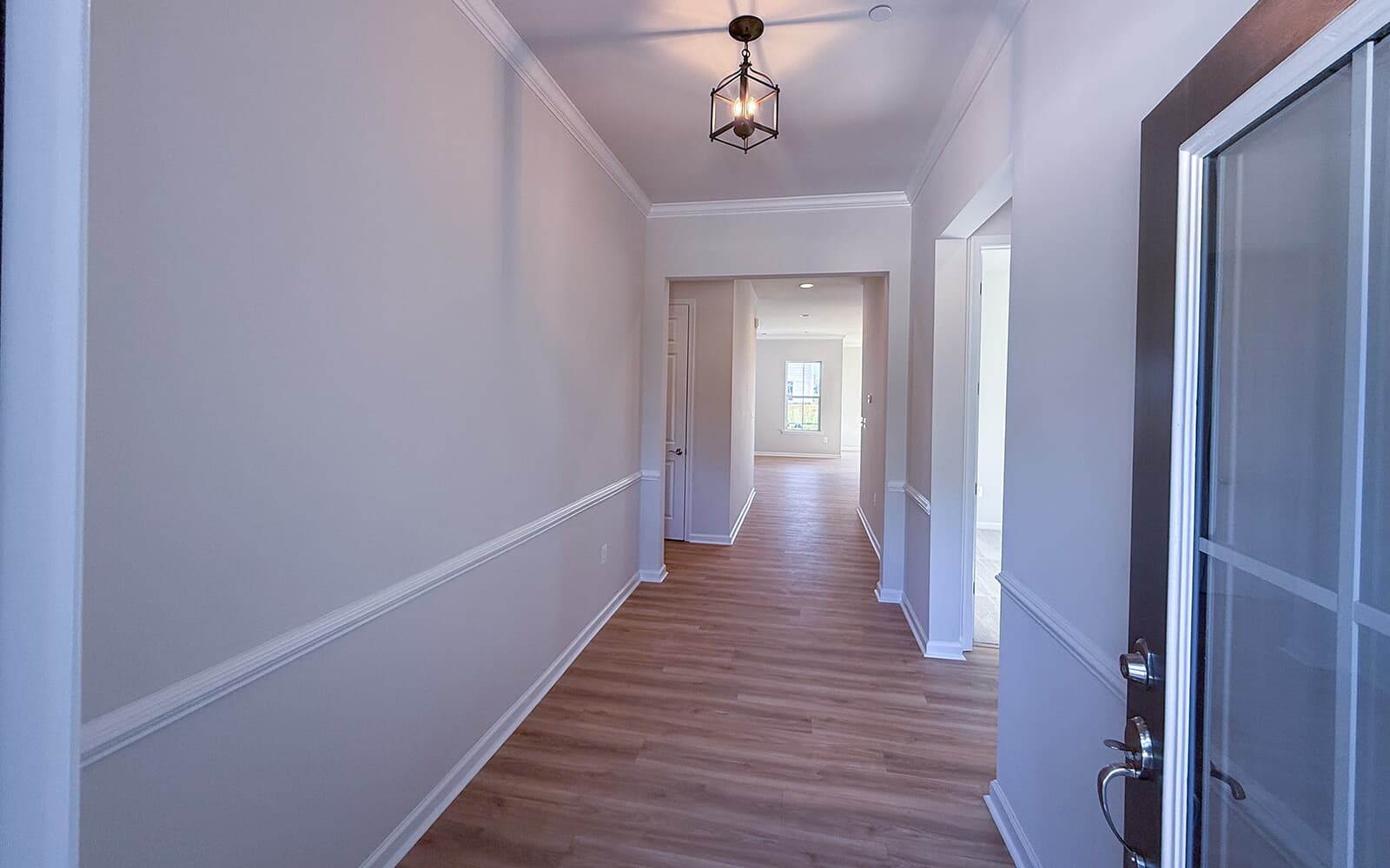 The foyer of the Matisse on homesite 1132 at Lakeside at Trappe by Brookfield Residential.