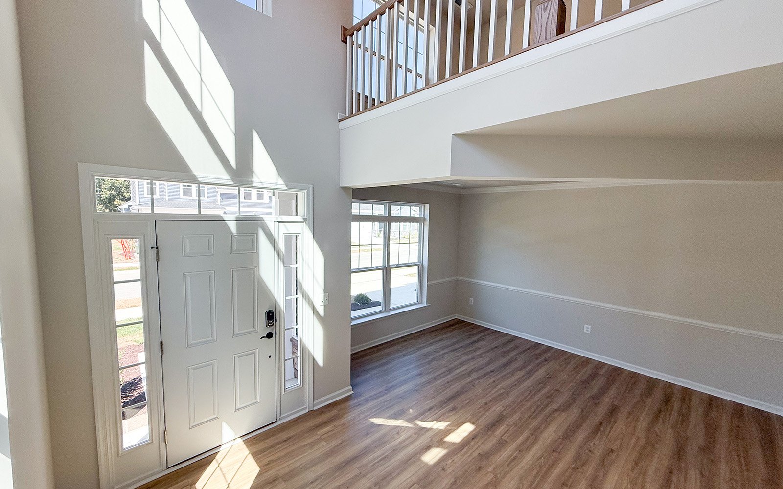 The foyer in the Beckham on homesite 1134 at Lakeside at Trappe by Brookfield Residential.