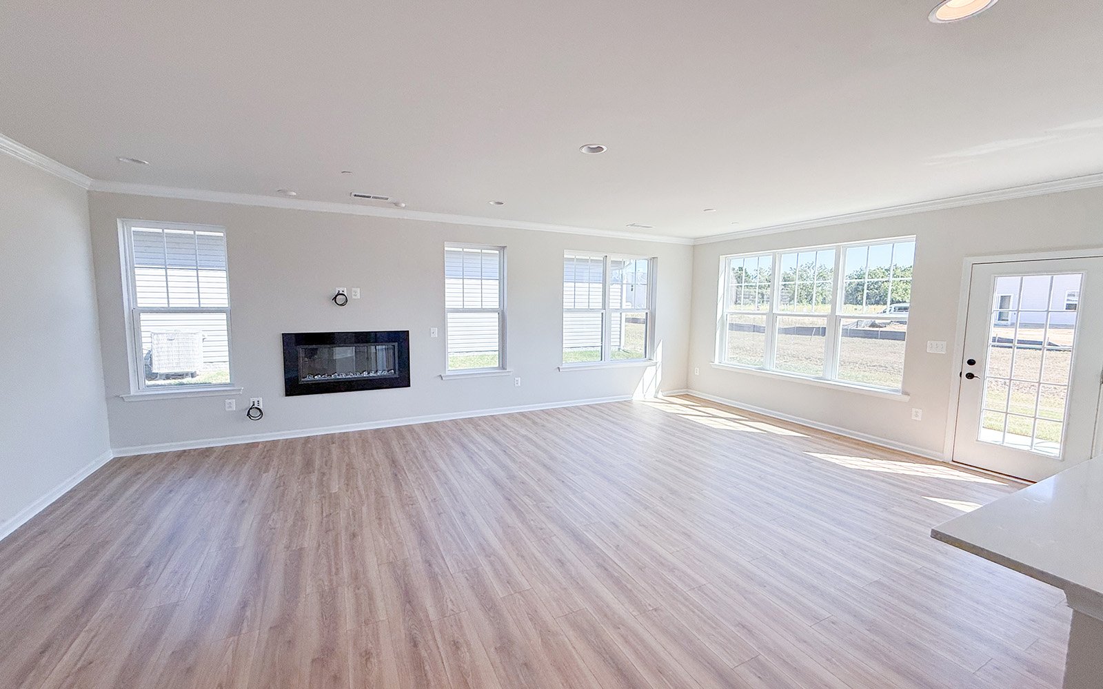 The grand room in the Beckham on homesite 1134 at Lakeside at Trappe by Brookfield Residential.