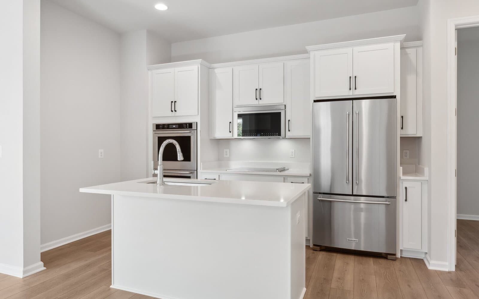 The kitchen of the Douglas on homesite 1005 at Lakeside at Trappe.