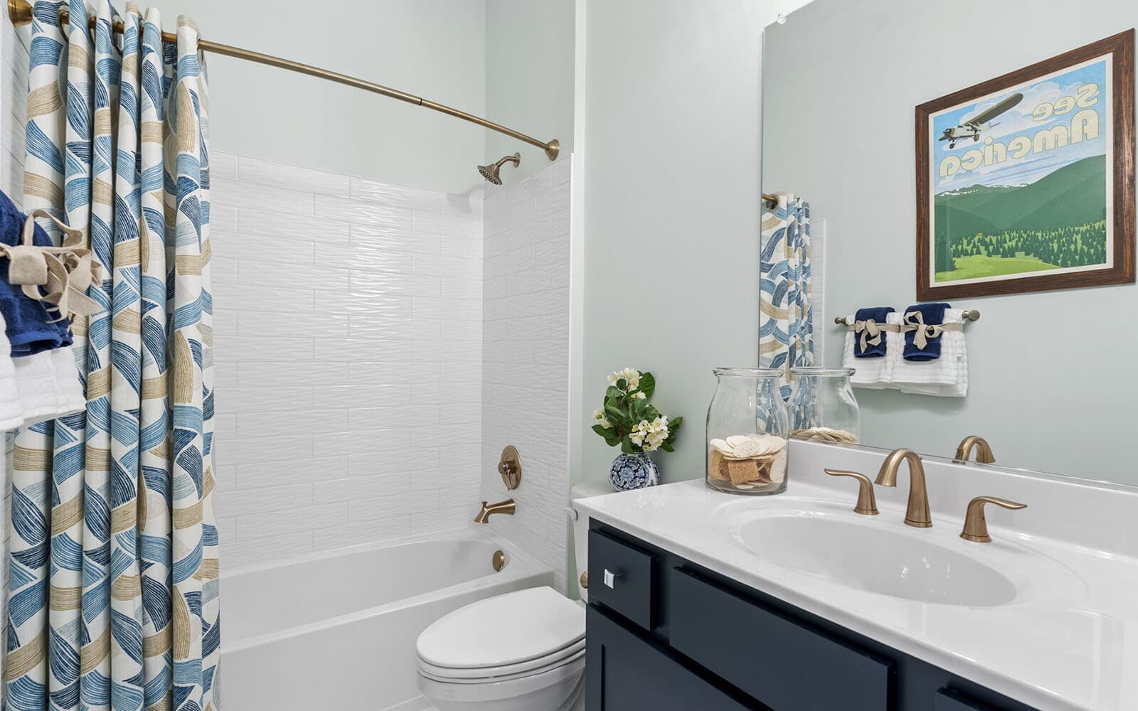 A temp image of the secondary bathroom within the Rembrandt plan by Brookfield Residential.