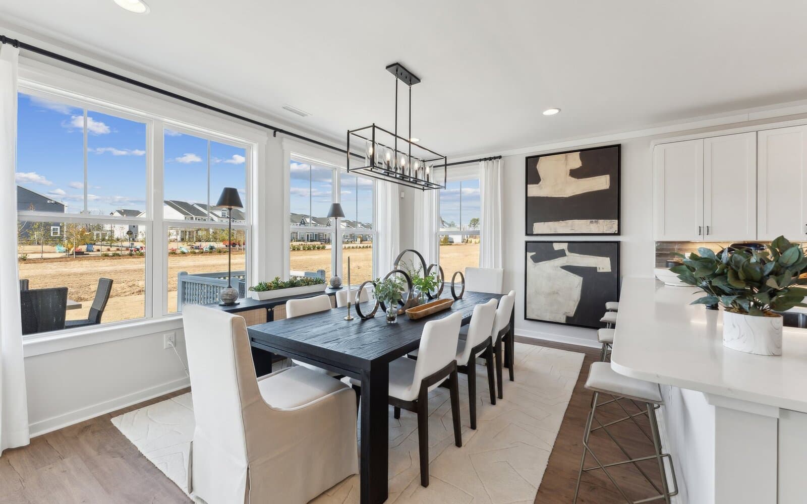 The rear extension with dining room in the Sterling by Brookfield Residential.