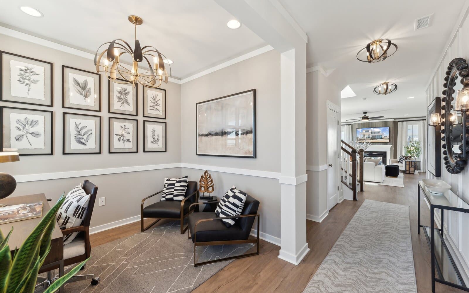 The foyer and study in the Sterling by Brookfield Residential.