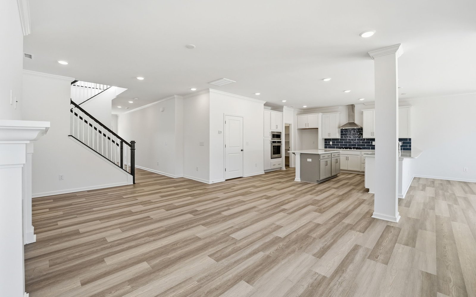 The open concept main level of the Sterling at Wendell Falls.