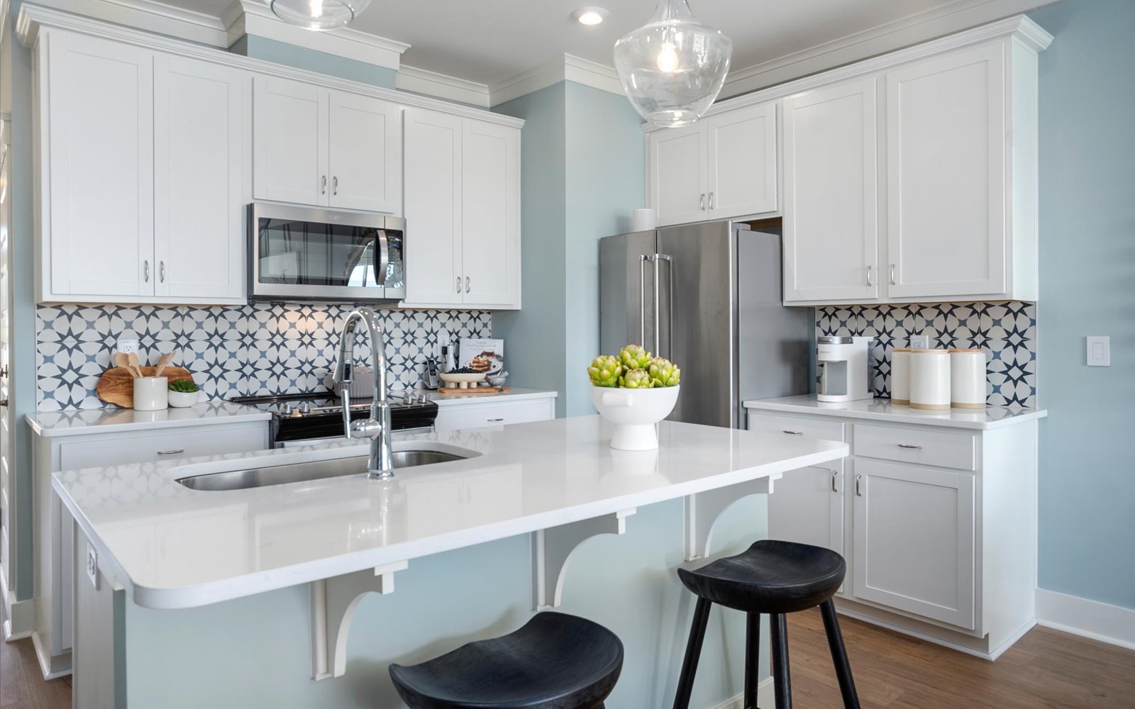 The kitchen of the Lennox townhomes.