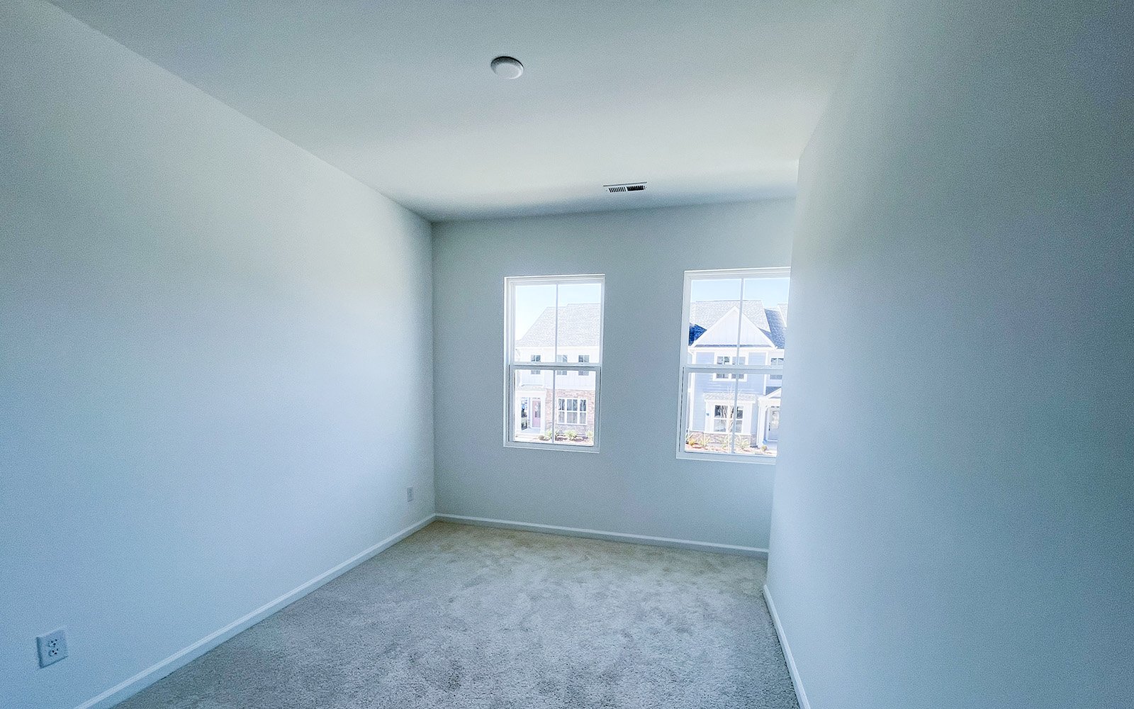 A secondary bedroom in the Lennox on homesite 2561 at Wendell Falls.