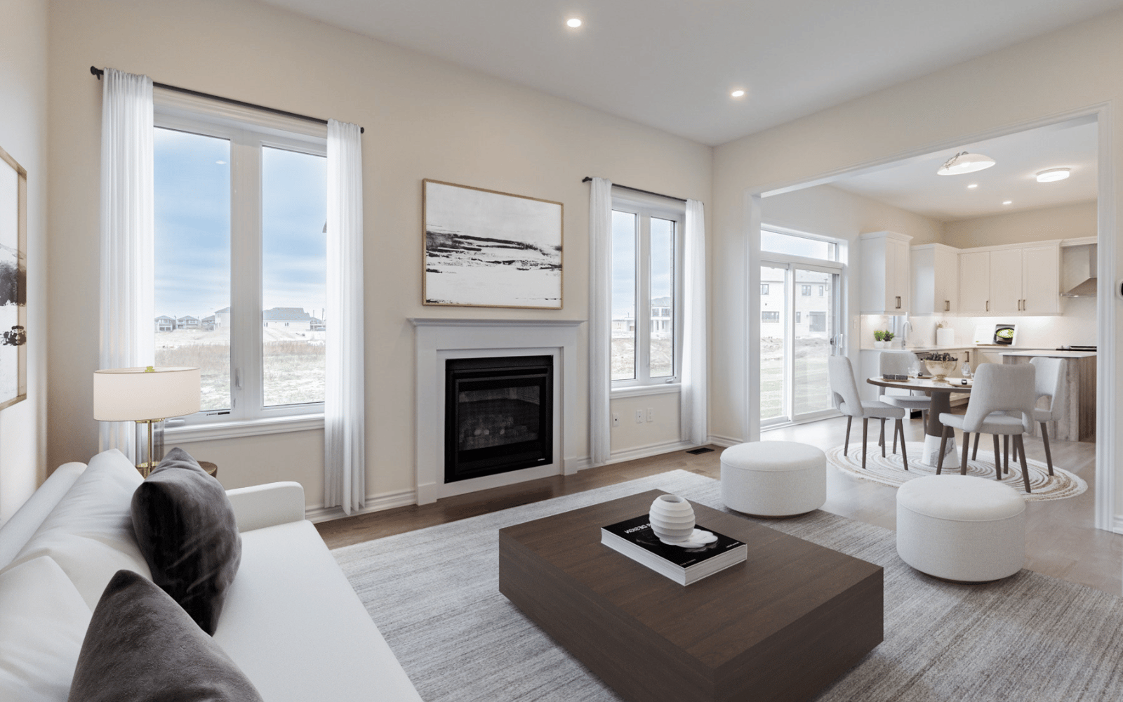 Family Room in Lot 118 at Heartland in Baxter, Ontario