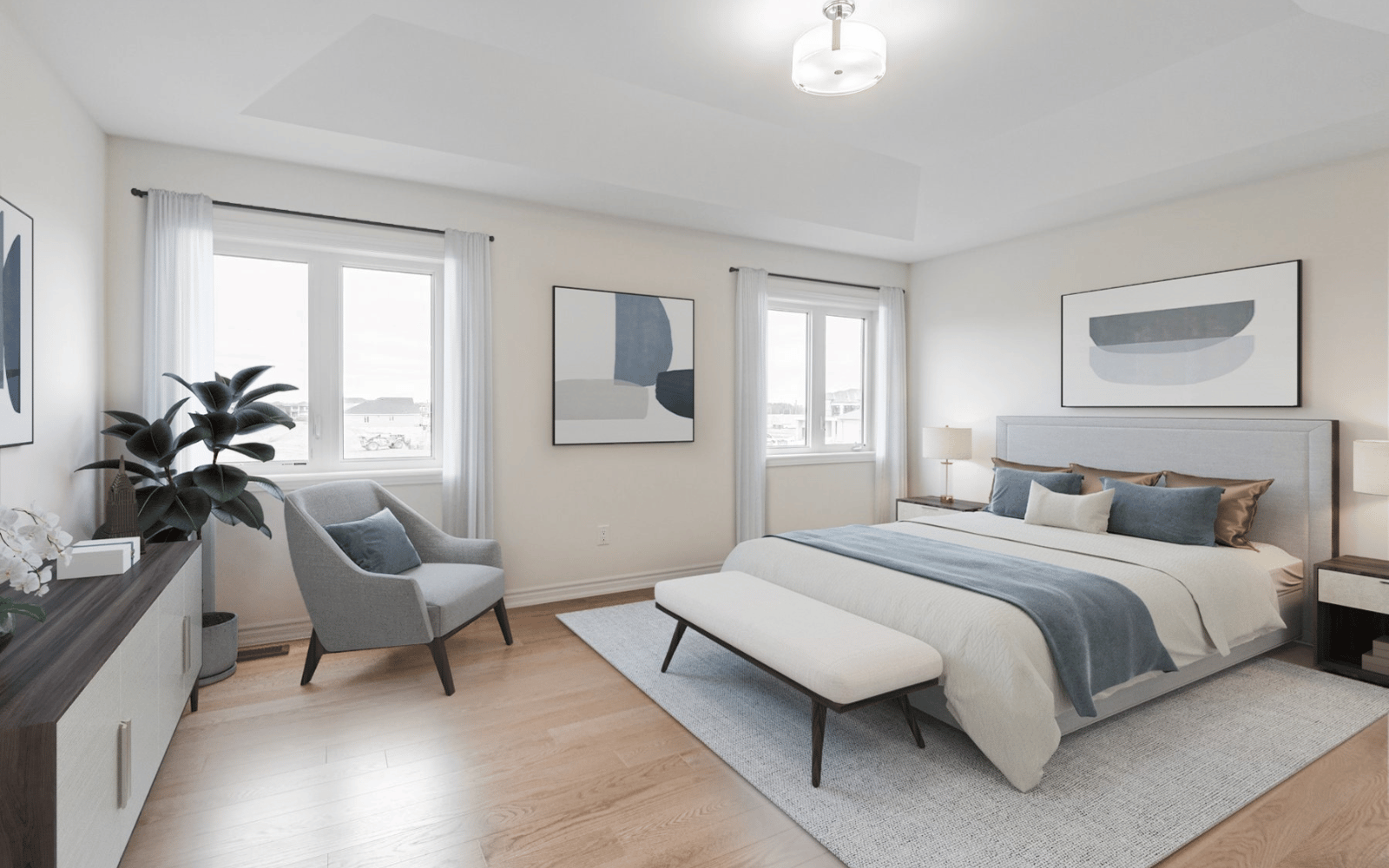 Primary Bedroom in Lot 118 at Heartland in Baxter, Ontario